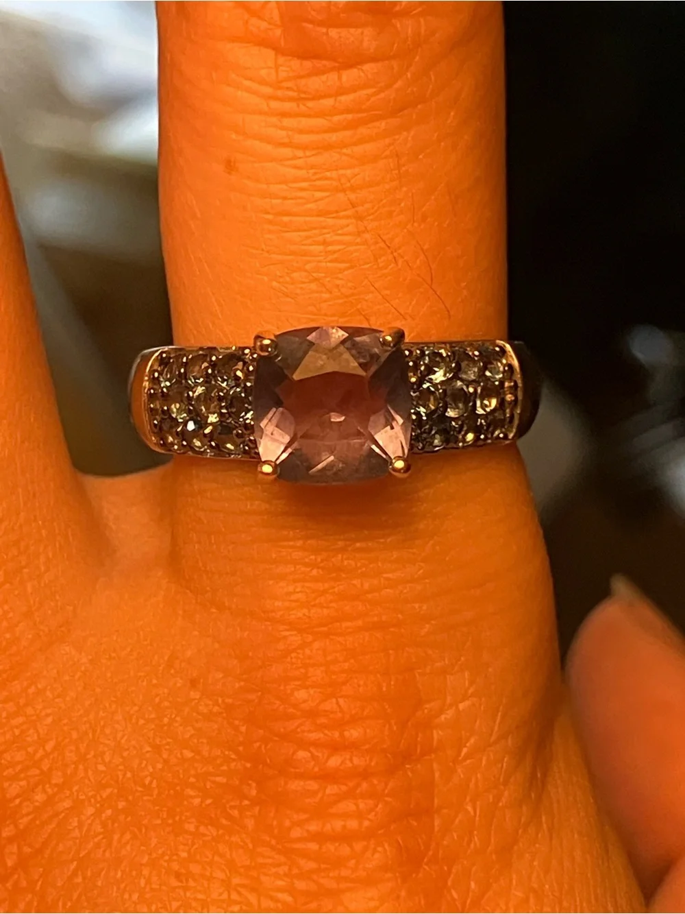Teal Fluorite London Blue Topaz Ring Size 10